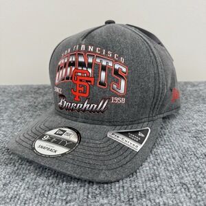 San Francisco Giants Hat New Era 9FIFTY A-Frame Snapback Washed Grey MLB Cap NWT